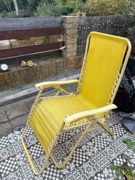 Photo of free Folding Metal Sun Lounger - Yellow (Streatham Hill SW16) #2