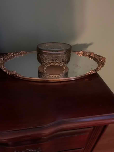 Photo of free Glass+gold vintage tray+jewel box (Park Slope, Brooklyn) #1