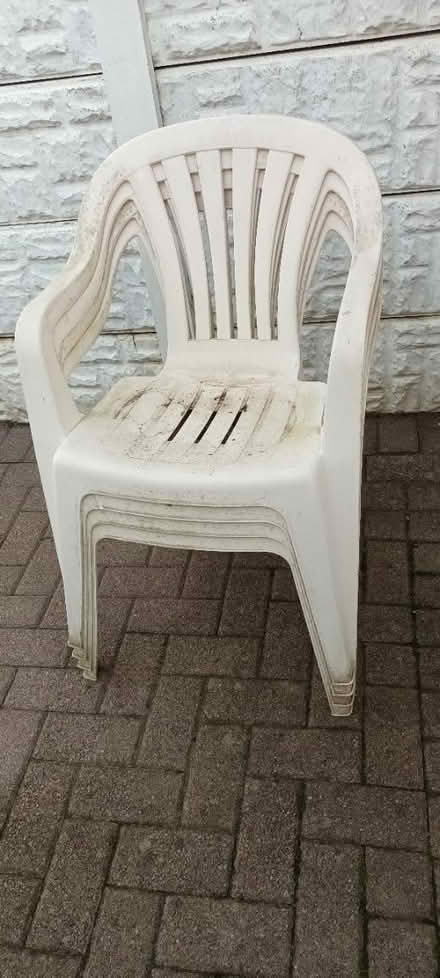 Photo of free Four plastic garden chairs (S20 Waterthorpe) #2