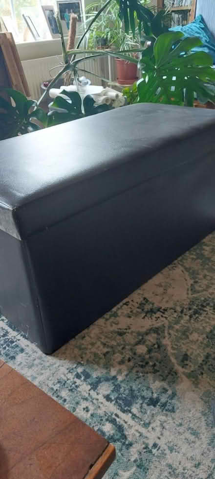 Photo of free Brown leather effect otyoman (weedon) #2