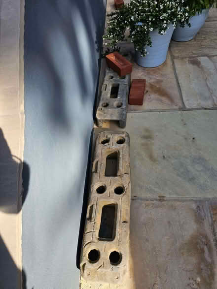 Photo of free Herras fence panel and 2 stand blocks (Warsash SO31) #2