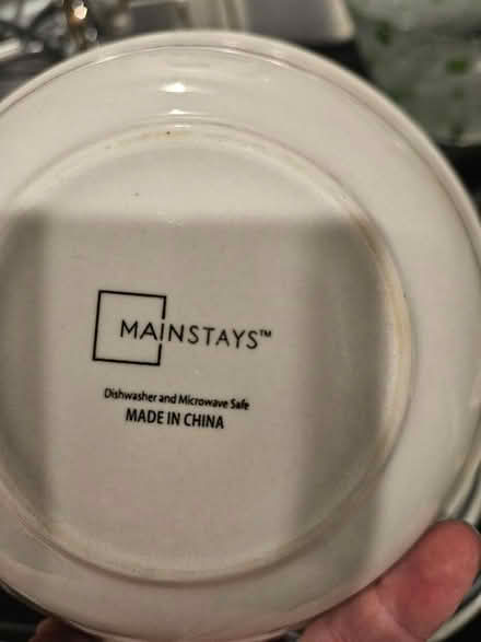 Photo of free White dishes with blue stripes (Camden parc) #2