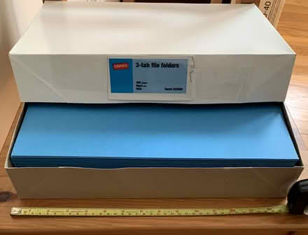 Photo of free 3-tab blue legal size file folders (Union Square/Prospect Hill) #1