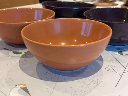Photo of free Four breakfast bowls in orange/purple (Upton Park E7) #2