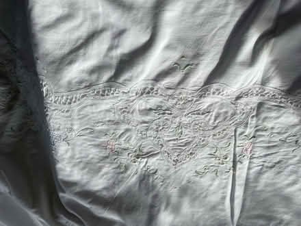 Photo of free Very large embroidered tablecloth (Fairfield LA1) #1