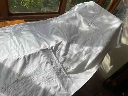 Photo of free Very large embroidered tablecloth (Fairfield LA1) #2