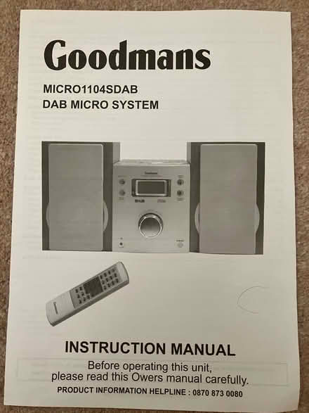 Photo of free Goodmans DAB and CD Micro System (Overton RG25) #1