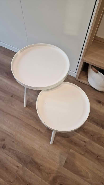 Photo of free Two side tables in white (Epsom KT17) #2