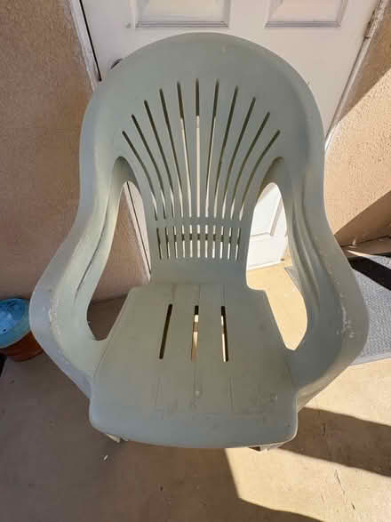 Photo of free Plastic out door chairs (Milpitas near Scott’s creek) #1