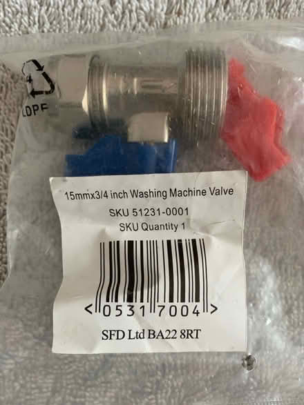 Photo of free 2 x 15mmx3/4in washing machine vale (High Wycombe HP13) #2