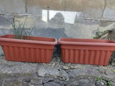 Photo of free Two big plant pots with soil (BA2) #1