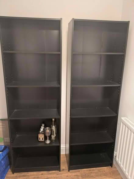 Photo of free Black wooden shelves (CB4) #2