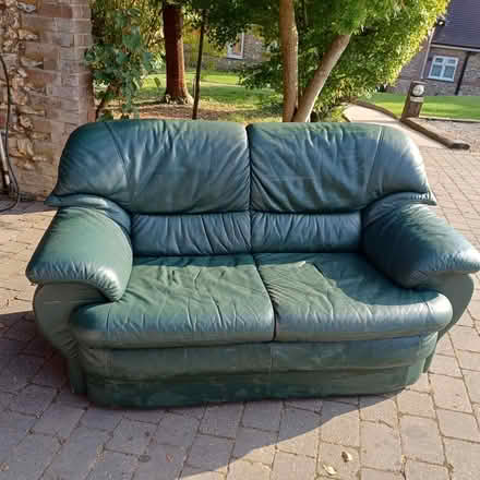 Photo of free 2 leather, 2 seater sofas (Kings Langley) #1