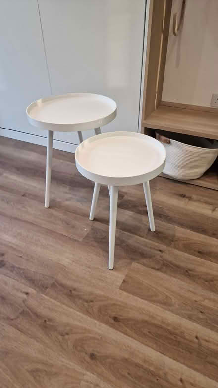 Photo of free Two side tables in white (Epsom KT17) #3