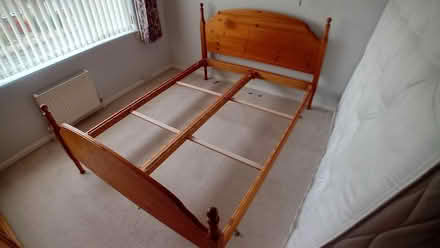 Photo of free King size pine bed frame (Garden City OX5) #1