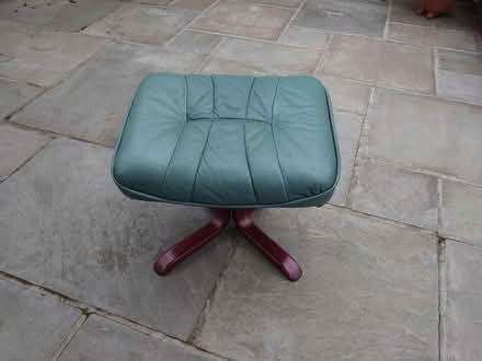 Photo of free Green Real Leather Footstool (Southport PR9) #1