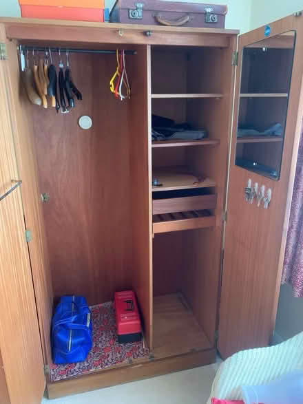 Photo of free Solid teak wardrobes x 2 (Mickleover DE3) #2