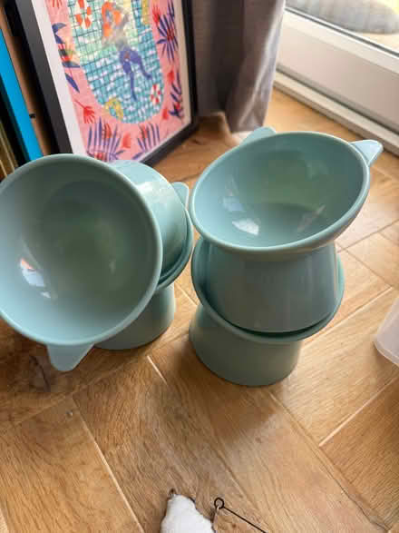 Photo of free Raised cat food bowls (4) (Wisewood S6) #2