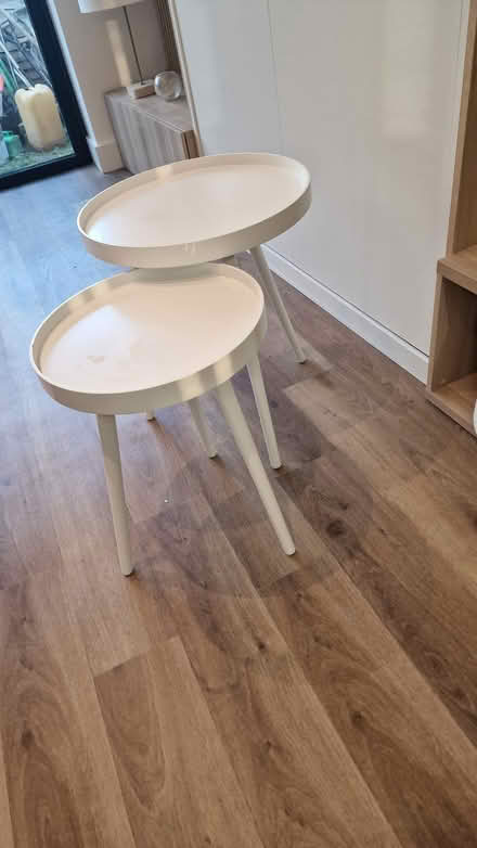 Photo of free Two side tables in white (Epsom KT17) #1