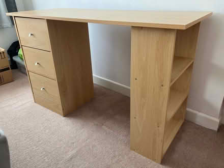 Photo of free Desk with drawers and shelves (Rothley LE7) #1