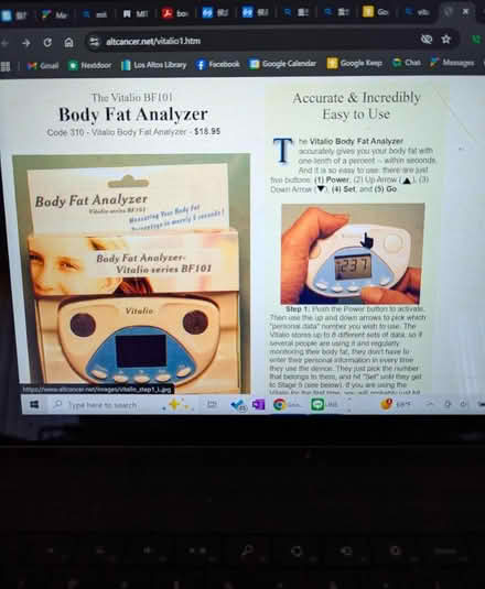 Photo of free Body fat analyzer (La Barranca and Elena) #2