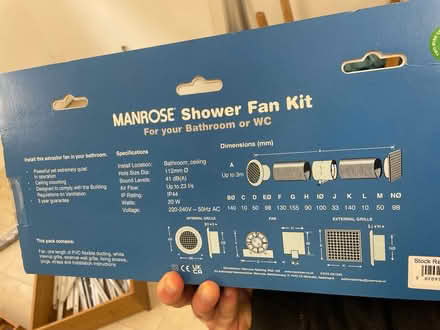 Photo of free Shower fan kit (CR2) #2