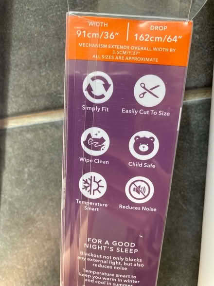 Photo of free Pressure fit blackout blind 95 cm width (Wadsley S6) #2