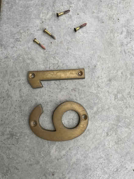 Photo of free Brass House Numbers With Screws (Catton NR6) #1