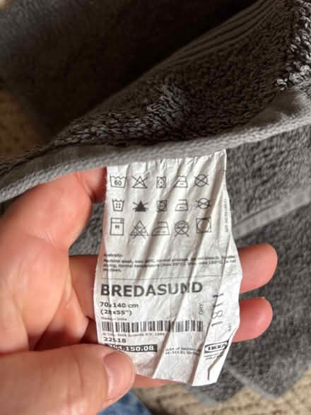 Photo of free 2x grey medium towels (Shotesham) #2