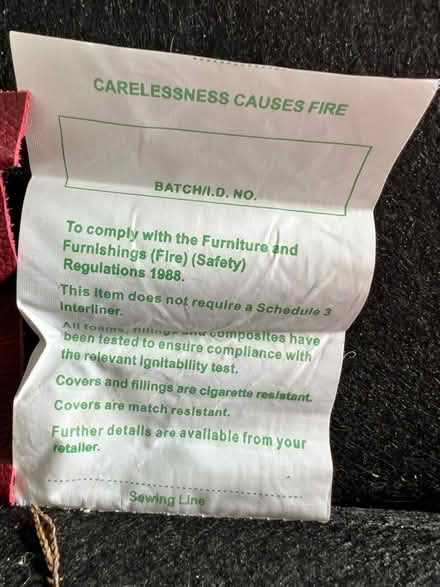 Photo of free Burgundy leather 2-seater sofa (Harley Shute TN38) #1