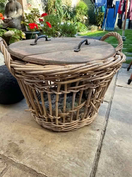 Photo of free Larger wicker basket (Pollards Hill SW16) #1