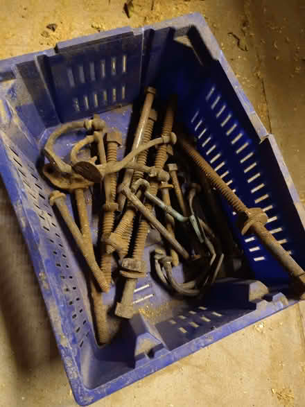Photo of free big old bolts etc (Barnard's Green WR14) #1