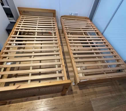 Photo of free Two Full-Size Pine Beds (Sawston CB22) #1