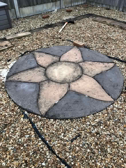 Photo of free Decorative circular garden slab feature (Kippax LS25) #1