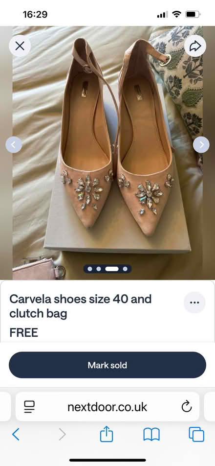 Photo of free Carvela shoes size 7 and bag (Toppesfield CO9) #1