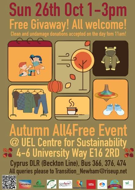 Photo of free Autumn All4Free Event (RDCS, UEL London, E16) #1