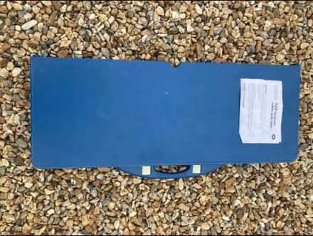 Photo of free Blue fold up table and four seats (Yapton BN18) #2