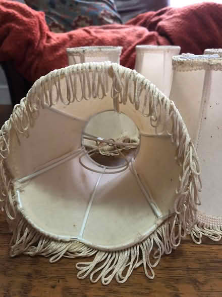 Photo of free 5 small cream lampshades (Stow LN1) #2