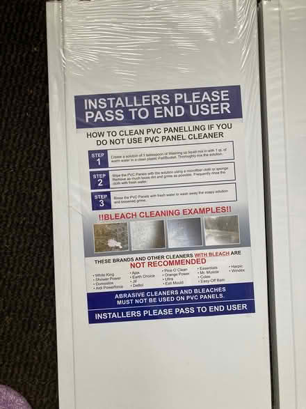 Photo of free White Gloss PVC Panel Offcuts (AB12) #2