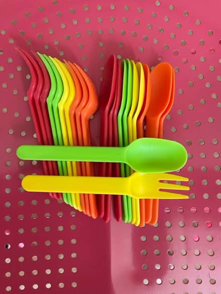 Photo of free Children’s plastic forks & spoons (Raynes Park SW20) #1