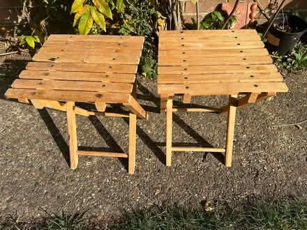 Photo of free Wooden folding tables/seats (Old Woking GU22) #3