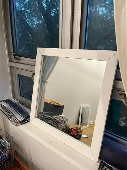 Photo of free 2 new white-framed mirrors (Bed-Stuy, Brooklyn) #1