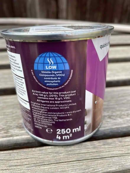 Photo of free Small tin of furniture varnish (Welling DA16) #1
