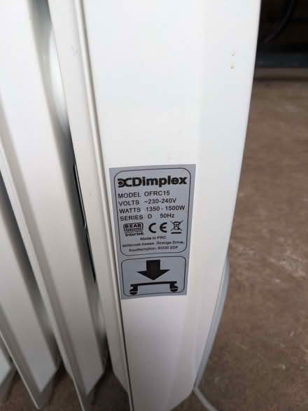 Photo of free Dimplex OFRC15C 1.5kW Radiator (Rowney Green B48) #2