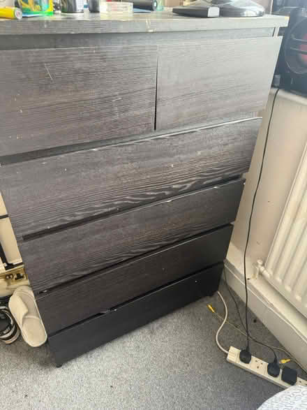Photo of free dark brown ikea chest of drawers (SW15 3) #1