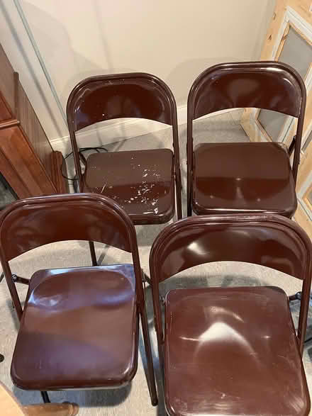 Photo of free 4 metal folding chairs (48073) #1