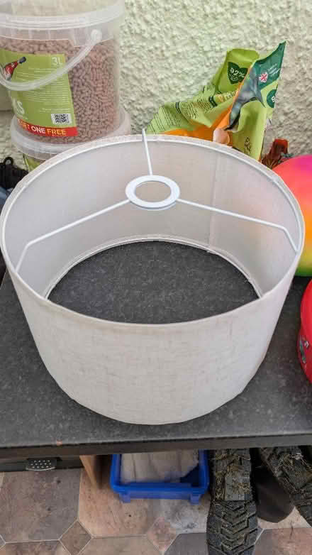 Photo of free 34cm neutral lamp shade (Low Hesket CA4) #1
