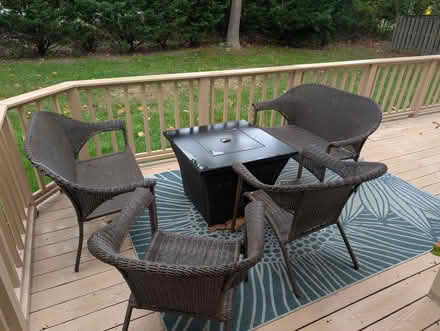 Photo of free Gas fire pit with chairs (Leesburg (Exeter subdivision)) #1