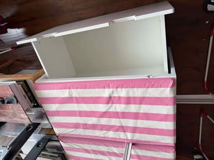 Photo of free Ikea Smastad Toy storage box and bench with cushion. (Kingsway) #2