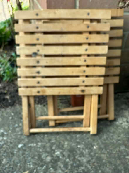 Photo of free Wooden folding tables/seats (Old Woking GU22) #2